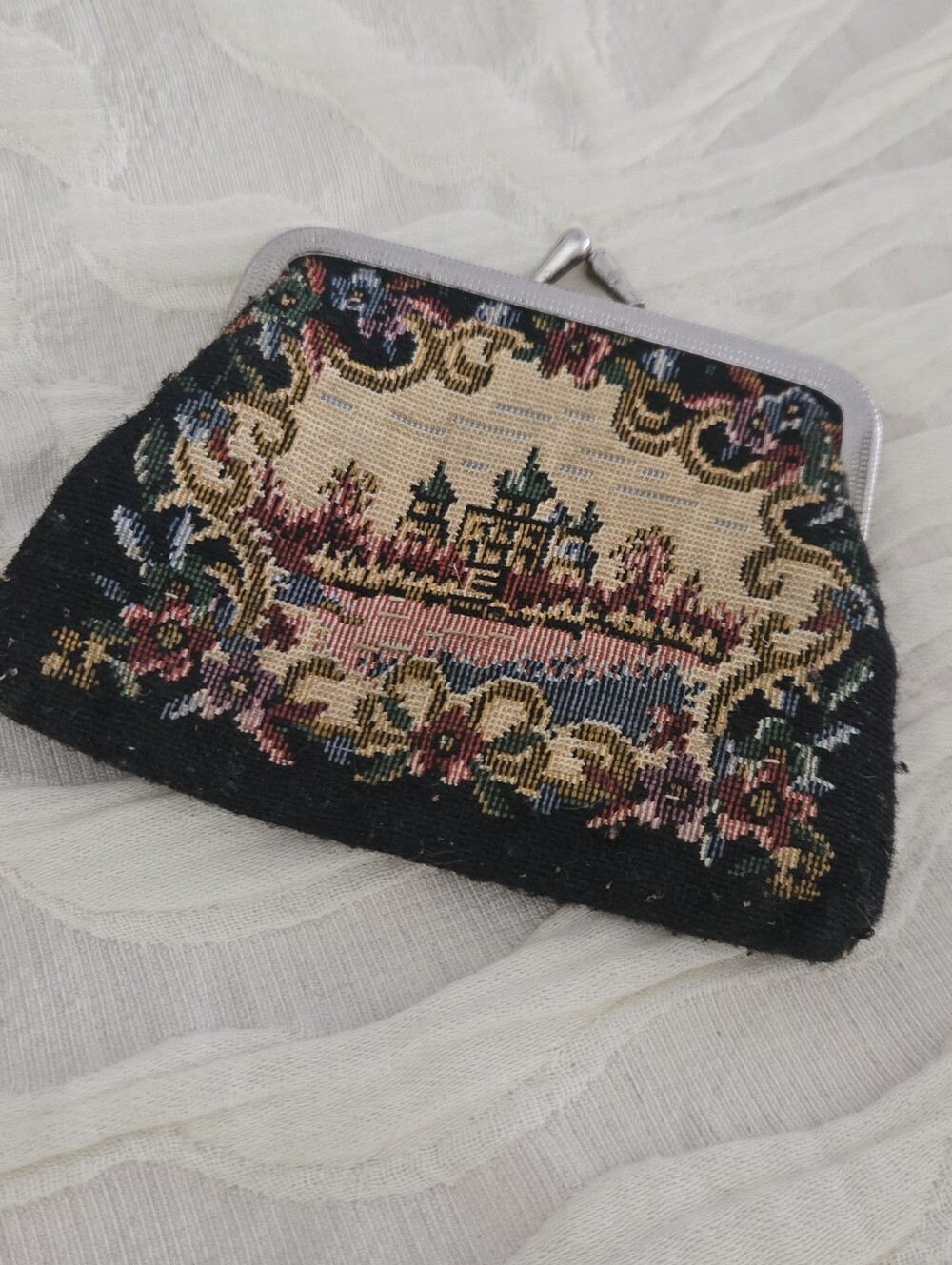 Vintage Tapestry Change Purse